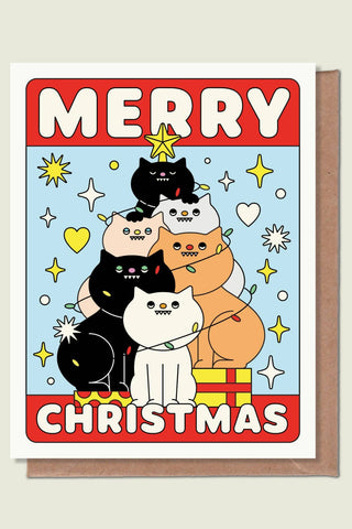 SWORD RABBIT STUDIO Greeting Card - Merry Christmas Cat