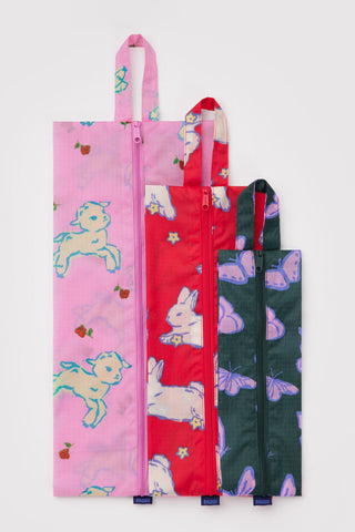 BAGGU Pochette ZIP 3D - Spring Animals