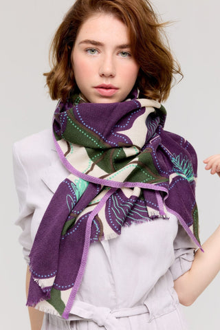 PRINCESSE & DRAGON Foulard Floral Sendai