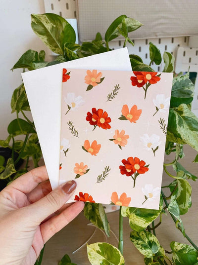 ITSFUNNYHOWW Carte de Souhait - Flower Power