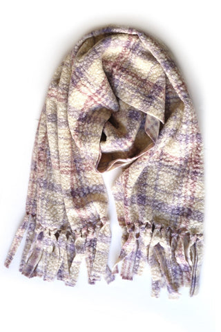 GIBOU Curly Fleece Scarf with Fringes 