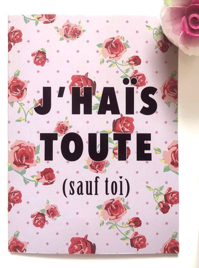 MERCI BONSOIR Carte - J'hais toute