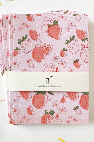 VALERIE BOIVIN Carnet de Note - Fraise