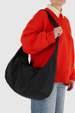 BAGGU Large Crescent Nylon Bag - Black