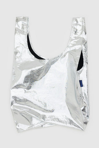 BAGGU Standard Reusable Bag - Metallic Silver