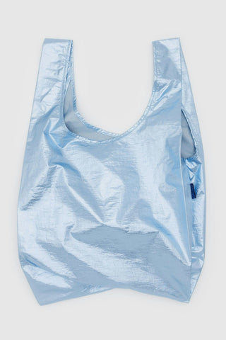 BAGGU Sac Réutilisable Standard -  Metallic Bleu