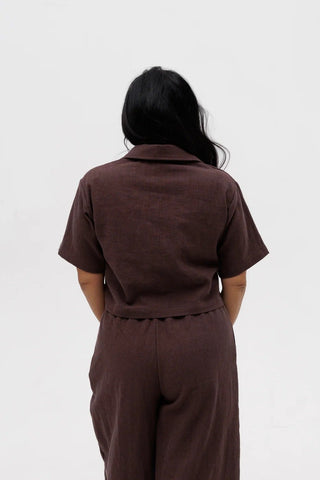 AMNOT Chemise Courte Ample - Espresso
