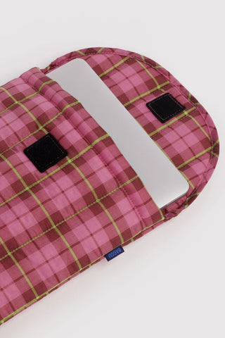 BAGGU Housse d'Ordinateur 13"/14" - Tartan Rose