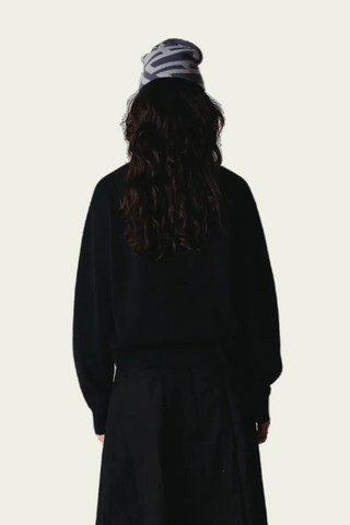 WOODBIRD Cardigan Zippé Fang - Noir