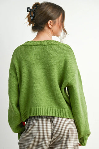 BUTTERMELON Cardigan Fraise - Vert