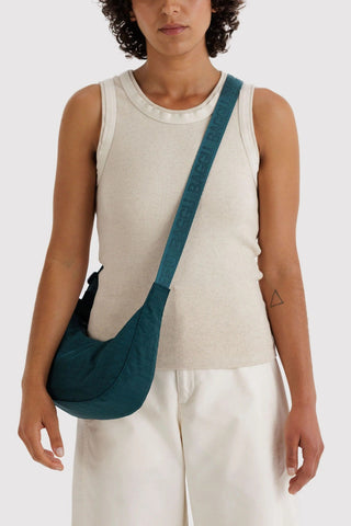 BAGGU Small Crescent Nylon Bag - Deep Sea