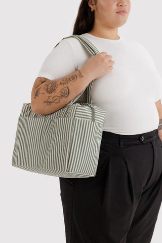 BAGGU Cloud Everyday Bag - Sage Stripe