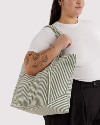 BAGGU Cloud Bag - Sage Stripe