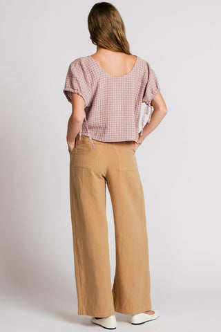 ALLISON WONDERLAND Swift Blouse - Mauve Checkered