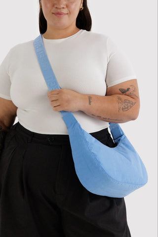 BAGGU Medium Crescent Nylon Bag - Pool