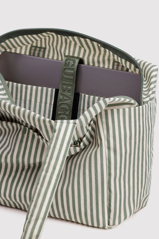 BAGGU Cloud Everyday Bag - Sage Stripe
