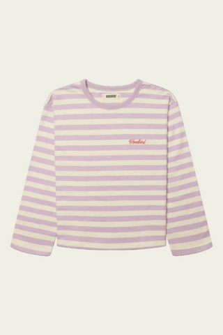 WOODBIRD T-Shirt Joul - Rose et Blanc