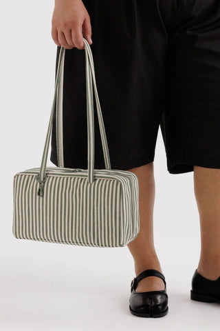 BAGGU Small Bowler Bag - Sage Stripe