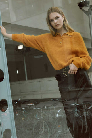 GRACE & MILA Pull Polo Alevan - Ocre