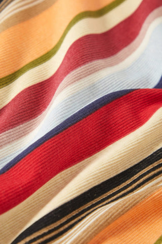 BRIXTON Peach Cobbler Stripe Ringer Tank Top