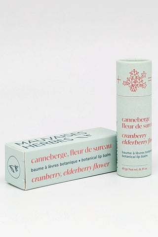 LES MAUVAISES HERBES Baume à lèvre - Canneberge et Fleur de Sureau