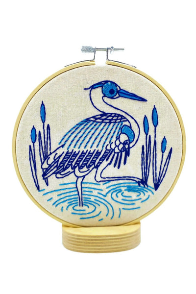 HOOK LINE & TINKER Kit de Broderie - Héron Bleu
