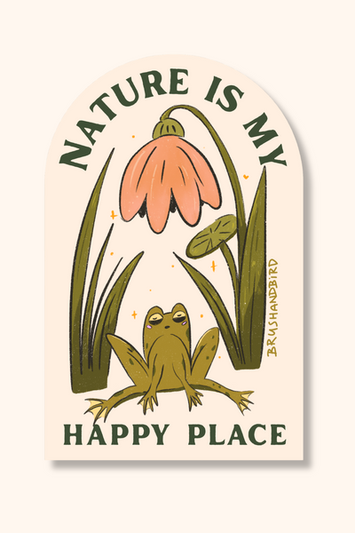 BRUSH & BIRD Autocollant Happy Place