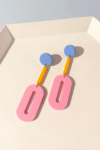 COMBINIST GOOD Oval Drop Earrings