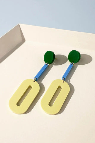 COMBINIST GOOD Oval Drop Earrings