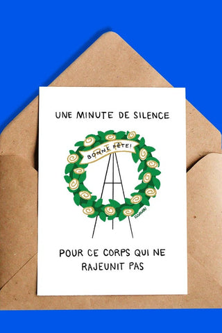 OUI MANON Carte - Une Minute de Silence