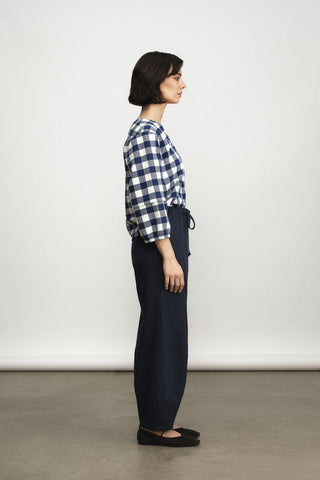 JENNIFER GLASGOW Blouse Daphné - Carreaux Marine