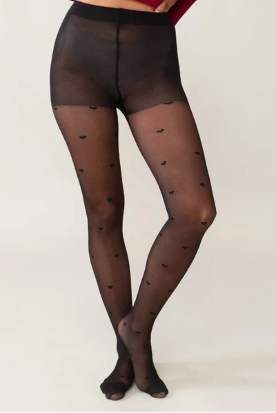 RACHEL Collant Coeur - Noir