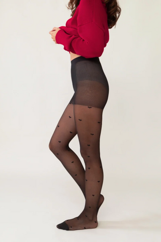 RACHEL Collant Coeur - Noir