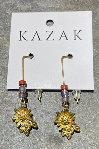 KAZAK Boucles d'Oreilles Mariah - Jaspe et Améthyste