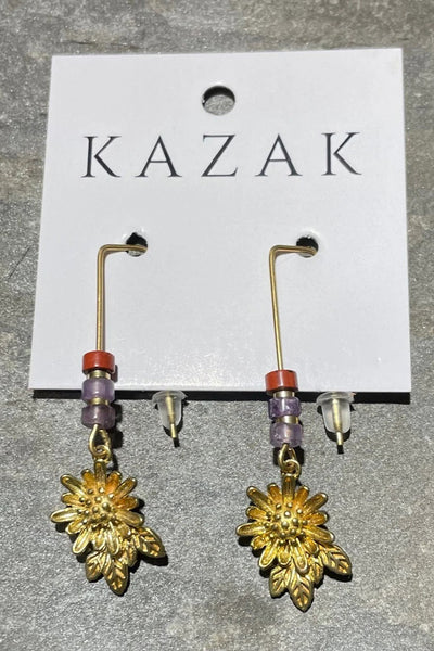 KAZAK Boucles d'Oreilles Mariah - Jaspe et Améthyste