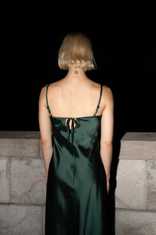 EVE LAVOIE Robe Célestine - Satin Noir