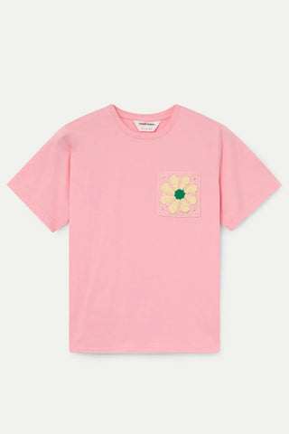 COMPANIA FANTASTICA T-Shirt Rose Tournesol Brodé