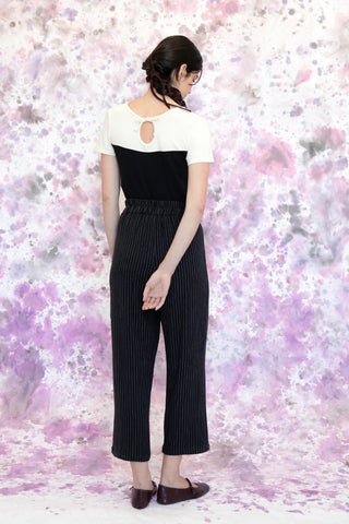 EVE LAVOIE Pantalon Tanaisie - Noir Rayé