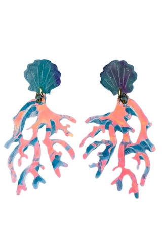 DCONSTRUCT Boucles d'Oreilles Corail Irisé