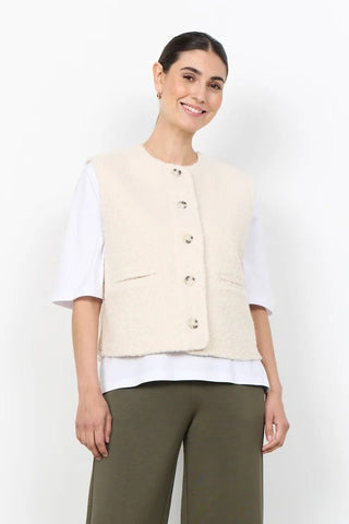SOYACONCEPT Veste Sans Manche Shaima - Crème