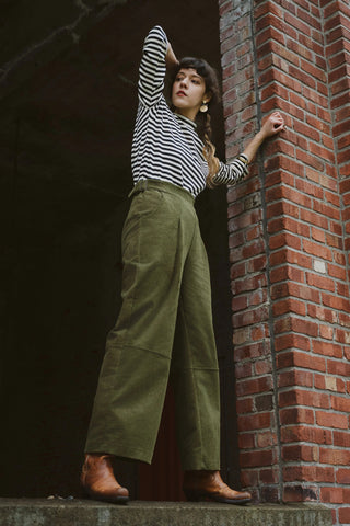 KAZAK Pantalon Pimbina - Corduroy Olive