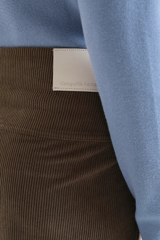 COMPANIA FANTASTICA Jupe Corduroy - Kaki