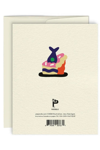 PAPEROLE Carte - Chat Festif