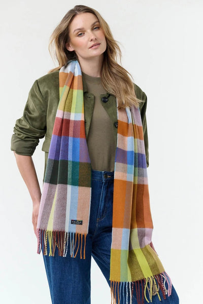 FRAAS Foulard Carreaux Cashmink