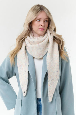 FRAAS Foulard Triangulaire Moucheté - Guimauve