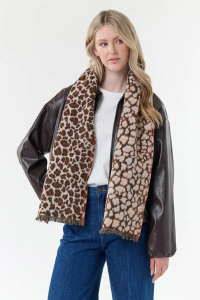 FRAAS Foulard en Laine Léopard