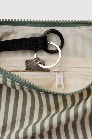BAGGU Small Crescent Nylon Bag - Sage Stripe
