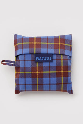 BAGGU Sac Réutilisable Standard - Tartan Bleu