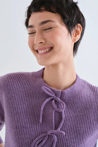 COMPANIA FANTASTICA Cardigan Bloucles Mauve
