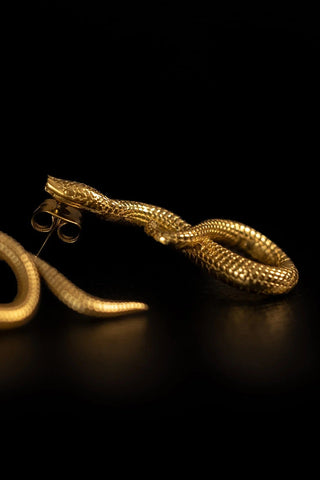 NOIR KALA Boucles d'Oreilles Serpentines - Laiton